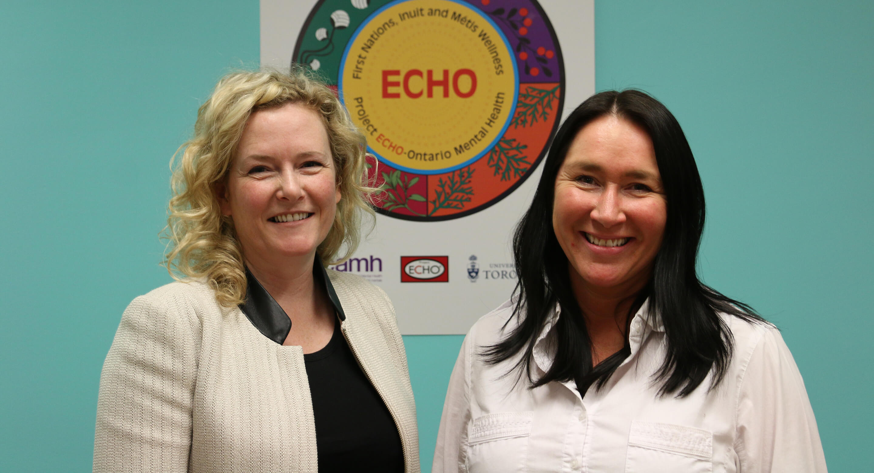 Dr. Allison Crawford and Dr. Renee Linklater co-lead the ECHO Ontario First Nations, Inuit and Métis Wellness