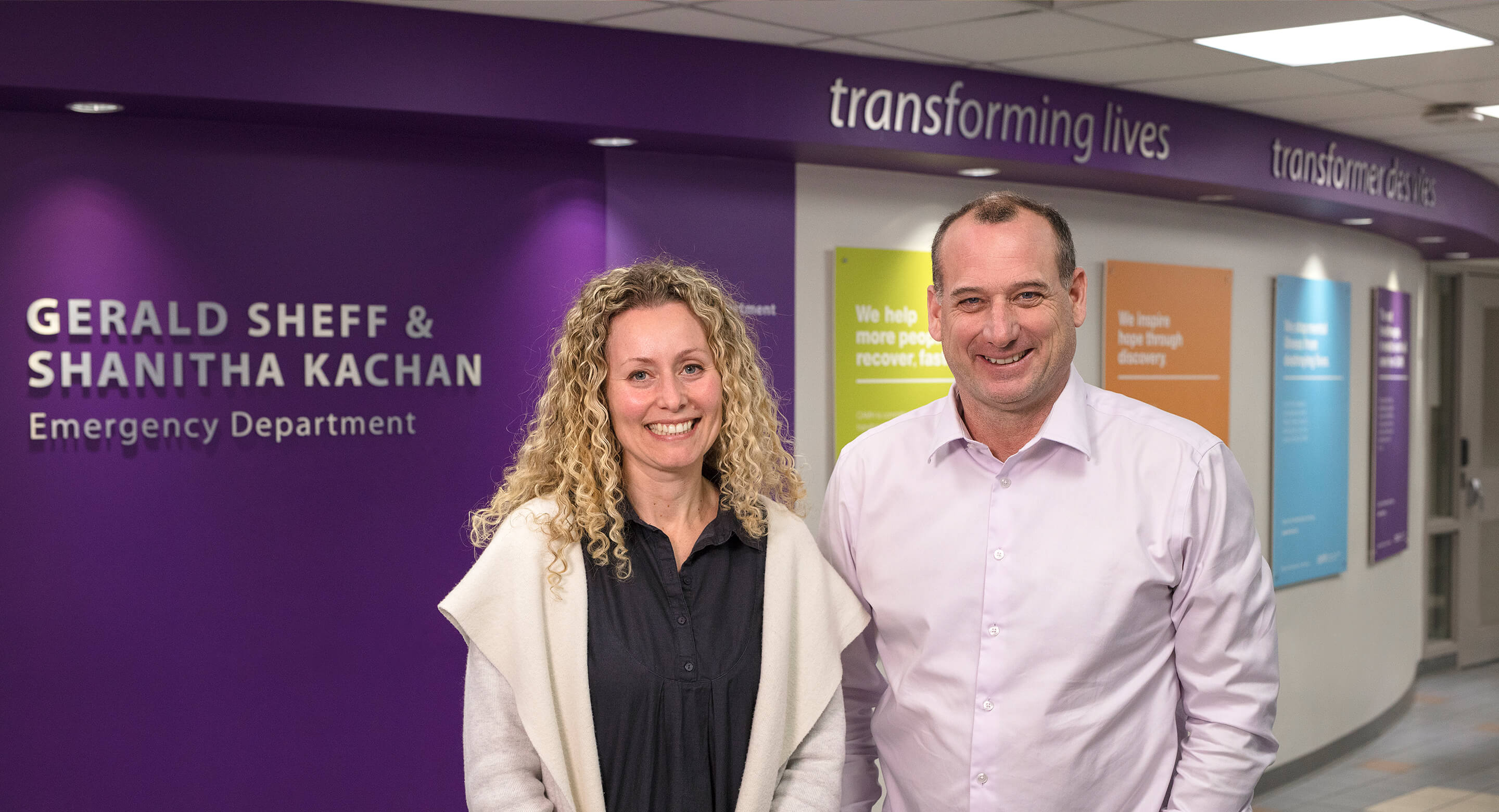 Dr. Brittany Poynter and Charlie Cummings in the CAMH Emergency Department