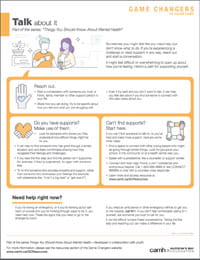 Game Changers: Talk about it