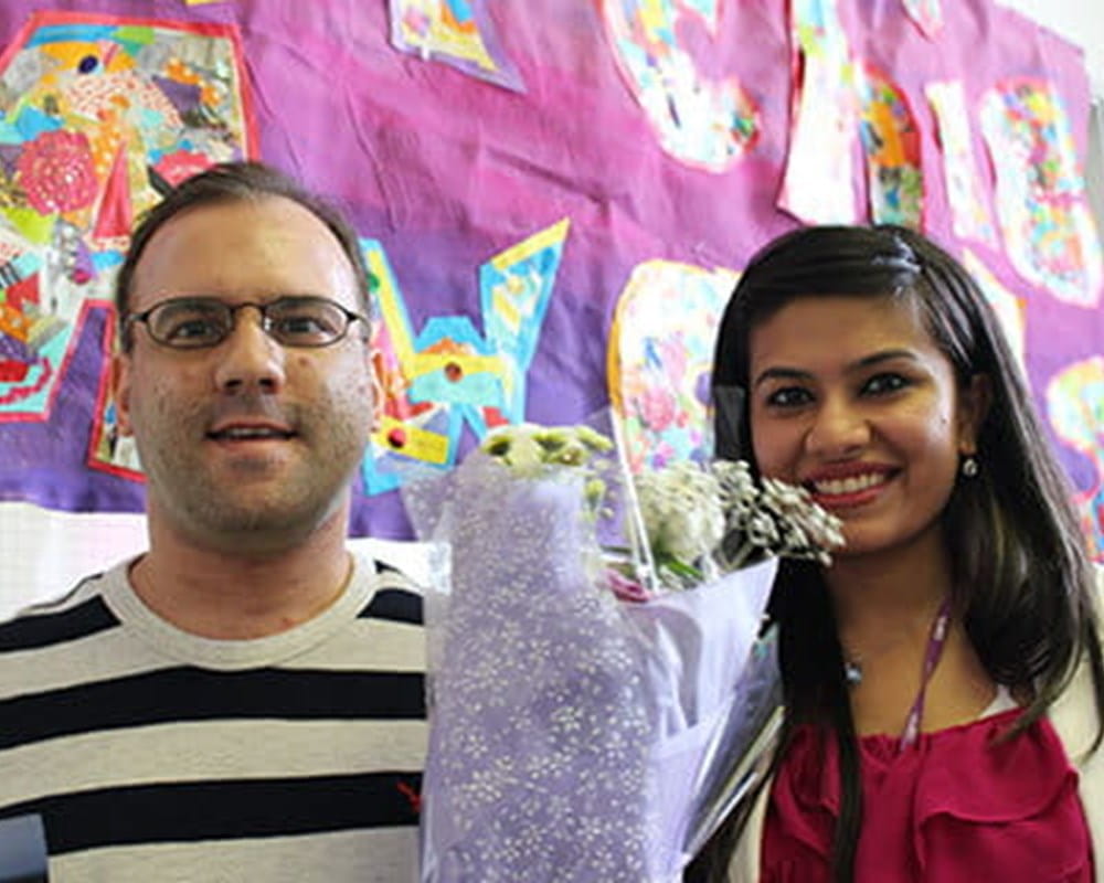 Nelson with CAMH Registered Nurse Seharish Jindani