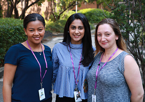 Tsega Eyasu, Zohra Surani and Tanja Kotolenko.