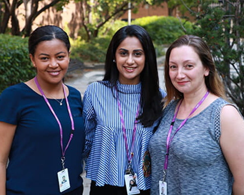 Tsega Eyasu, Zohra Surani and Tanja Kotolenko.