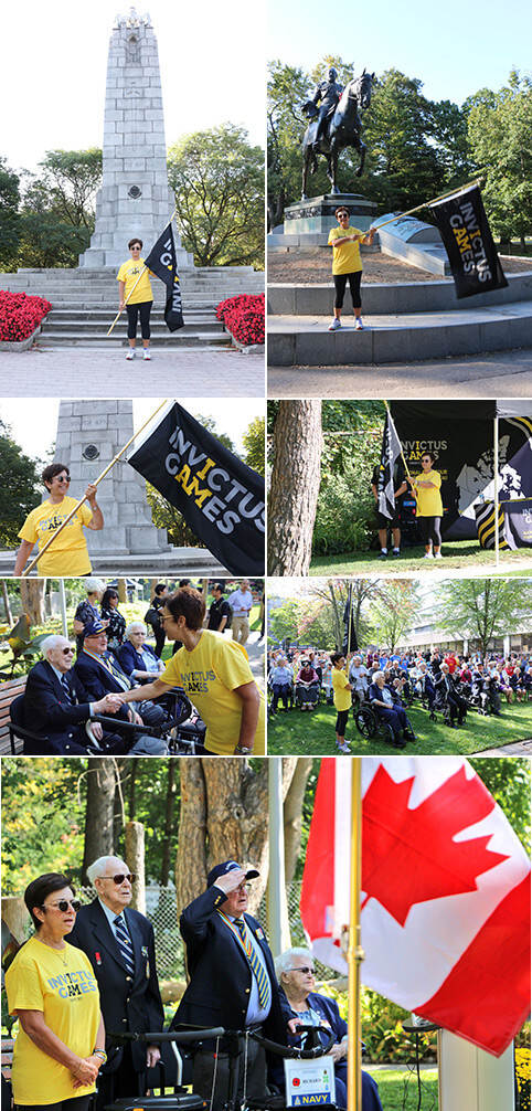 Collage of images of people at the Invictus games. 