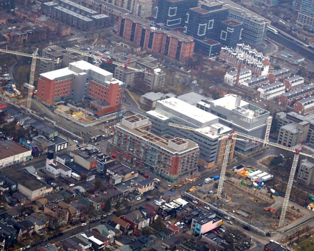 Queen Street Site Redevelopment - Bird's eye view of Phase 1C Construction in May 2018