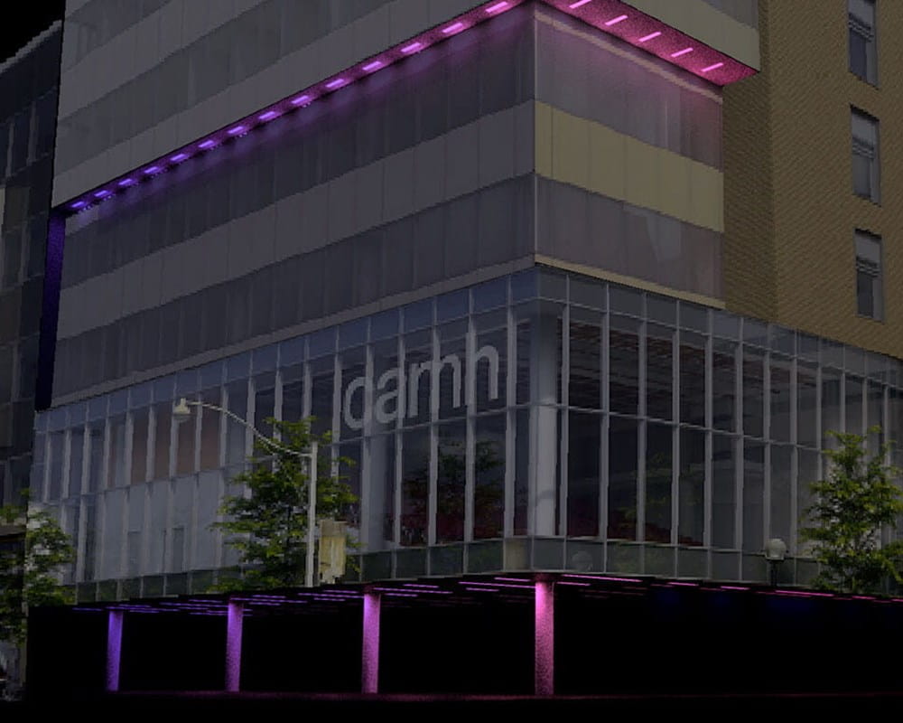 Art installation lighting rendering