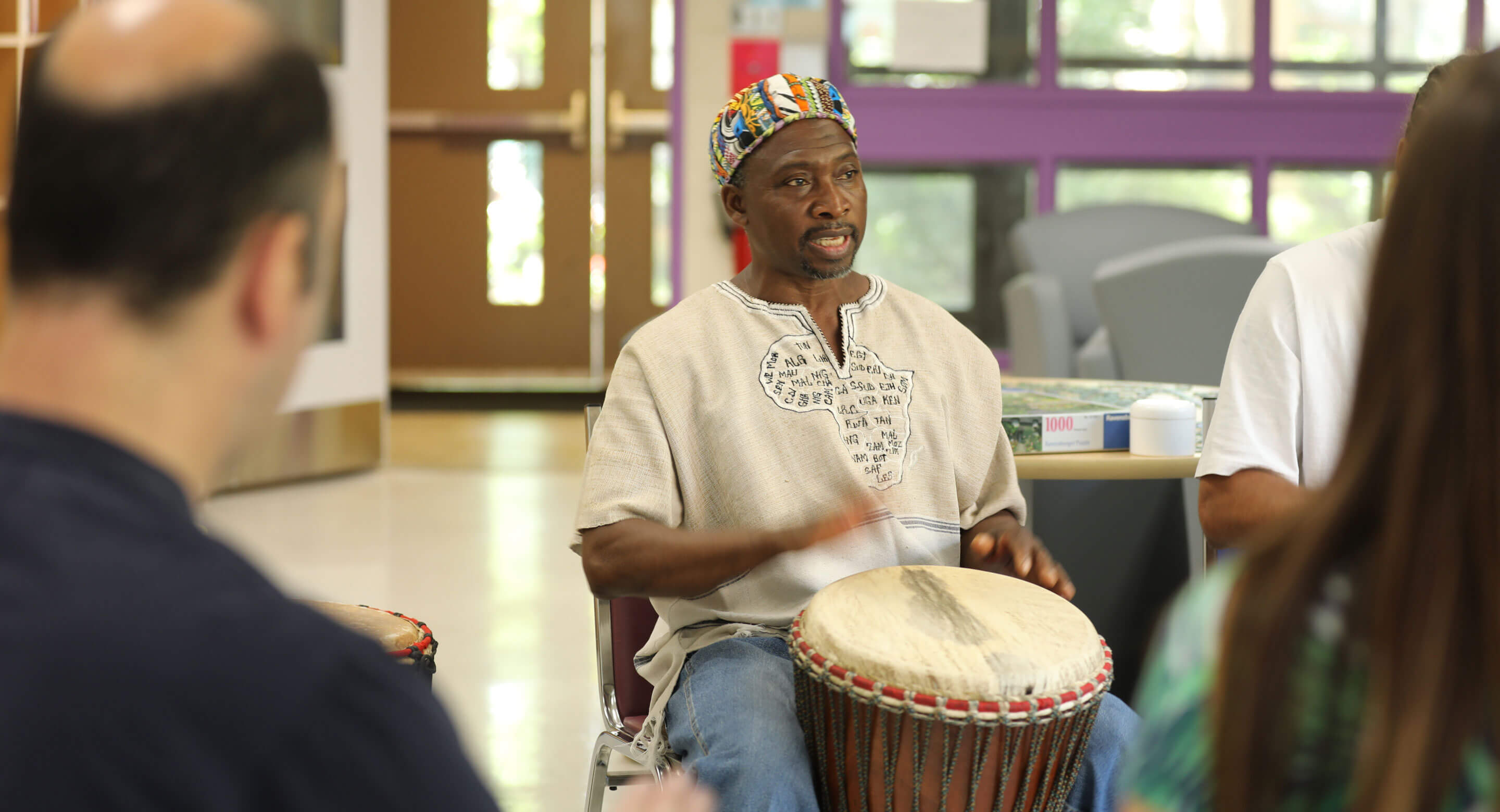 Djembe drumming session