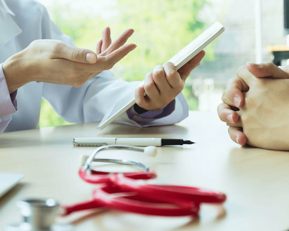 Doctor and patient discussion