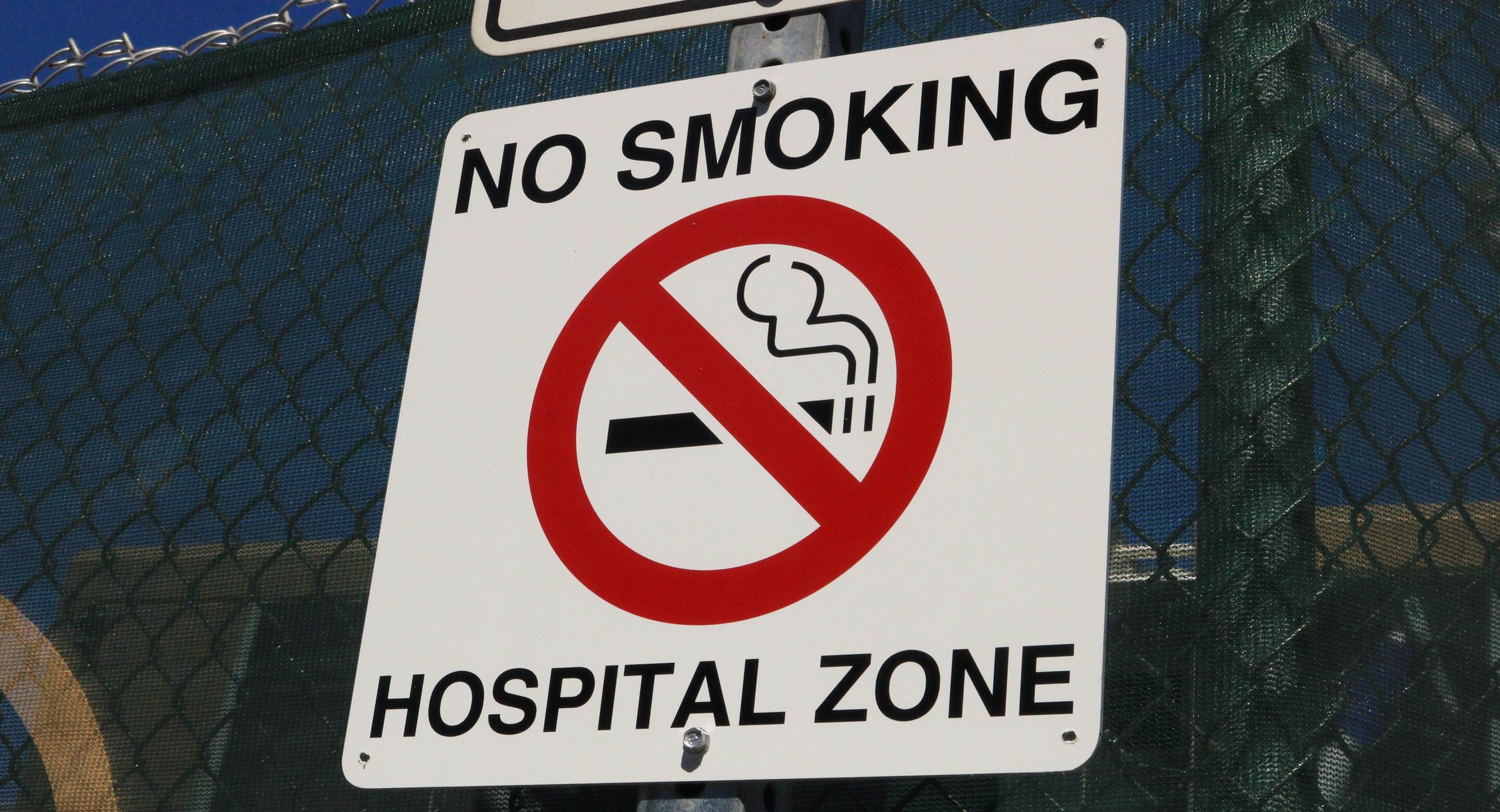 One of the many No Smoking-Hospital Zone signs installed around CAMH Queen Street