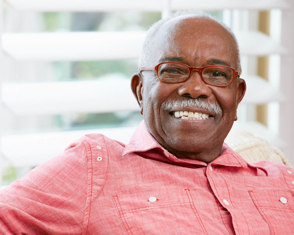 Senior man smiling