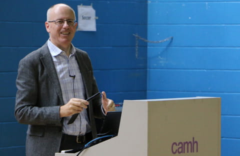 Professor Len Bowers spoke about Safewards at a fall 2015 session hosted by CAMH. 