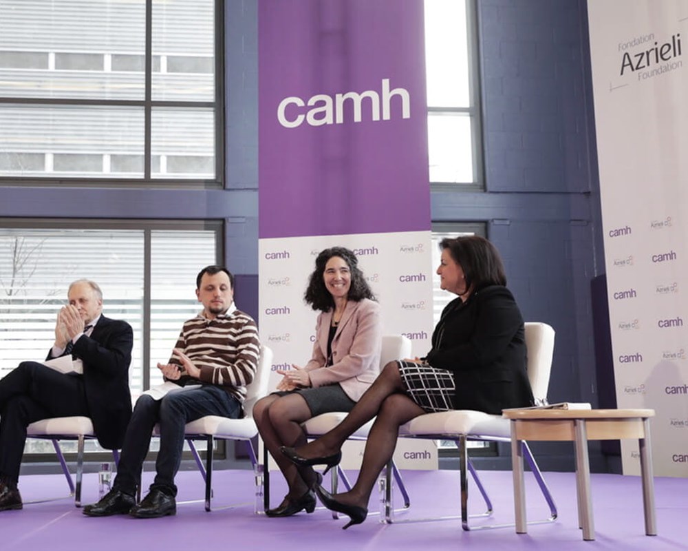 Ian Brown (author and Globe and Mail columnist) hosted a panel discussion featuring Dr. Yona Lunsky (Director of the Azrieli Centre for Adult Neurodevelopmental Disabilities and Mental Health), Naomi Azrieli (Chair and CEO of the Azrieli Foundation) and Daniel Share-Strom (Autism Advocate).