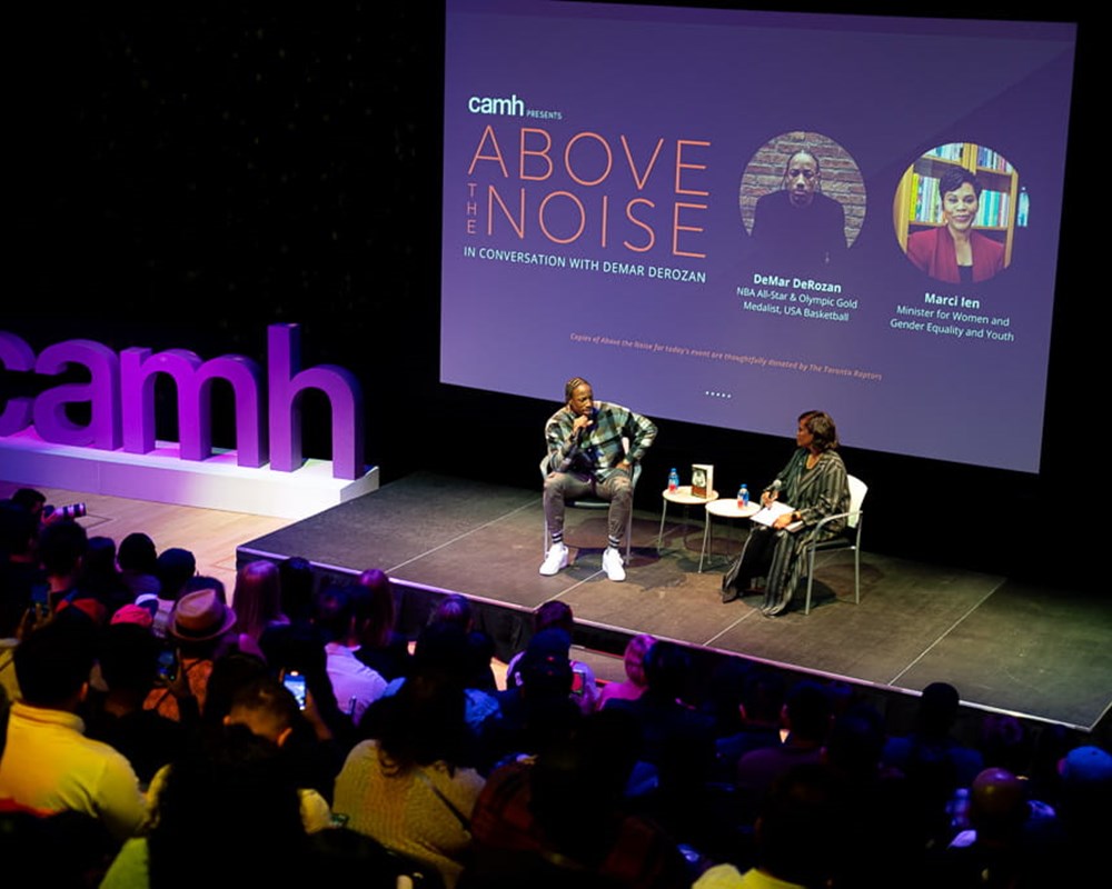 DeMar DeRozan speaks to Marci Ien at CAMH