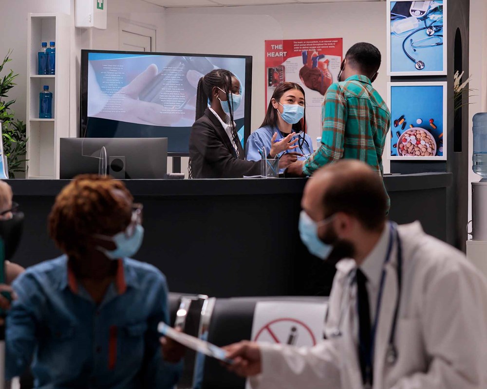 Busy hospital emergency department