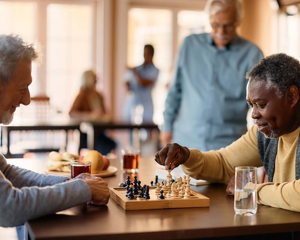 Seniors in a care home