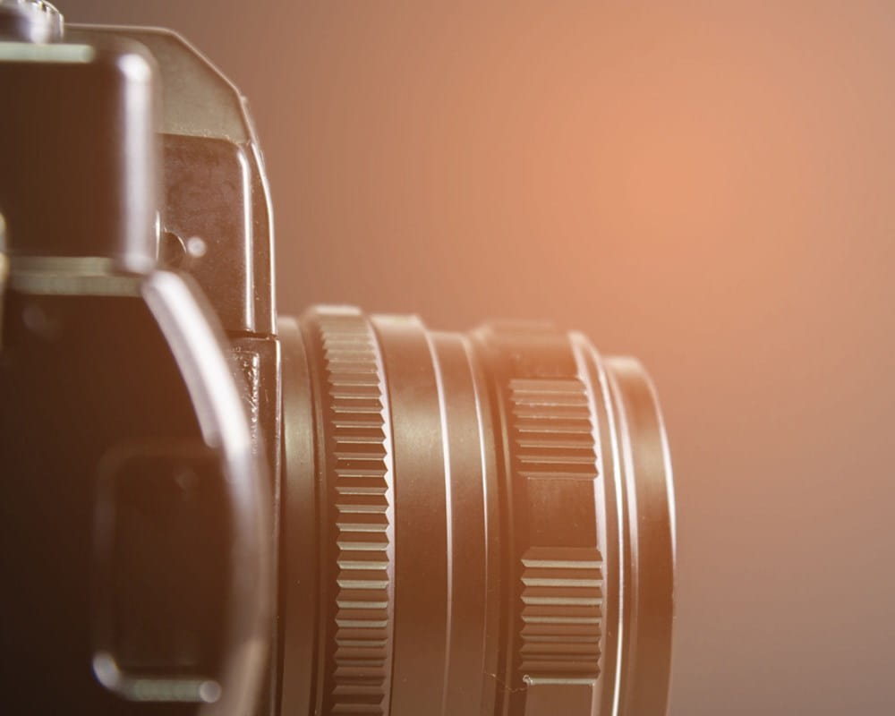 Closeup photo of a camera