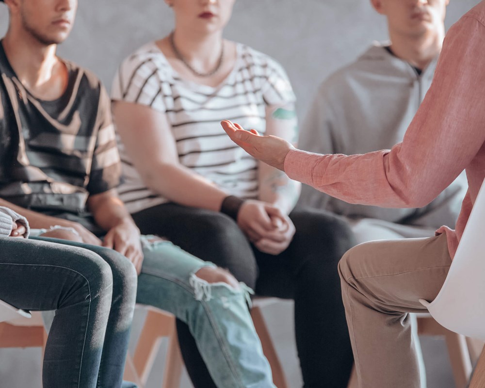 Youth attending a group session.